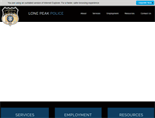 Tablet Screenshot of lonepeakpolice.com